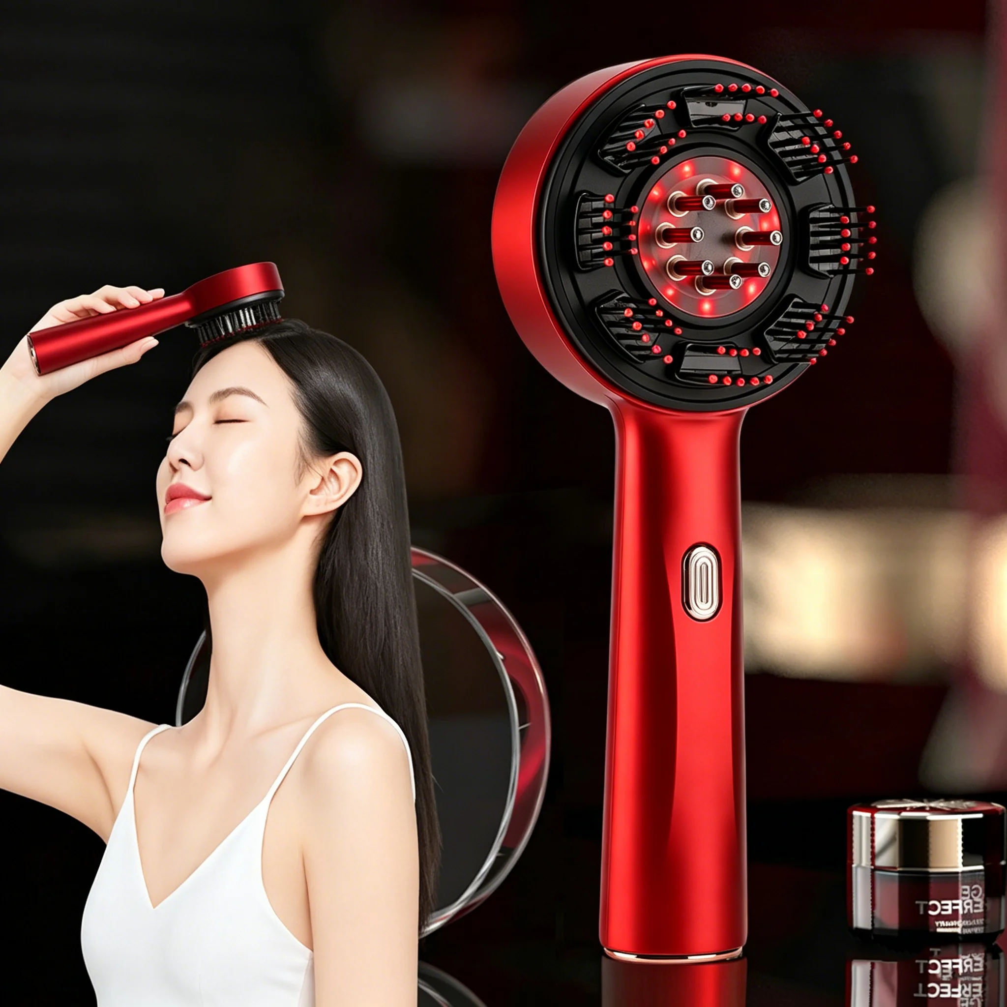 Hair Growth Serum Oil - Elektrikli Masaj Tarağı Taşınabilir Saç Kökü