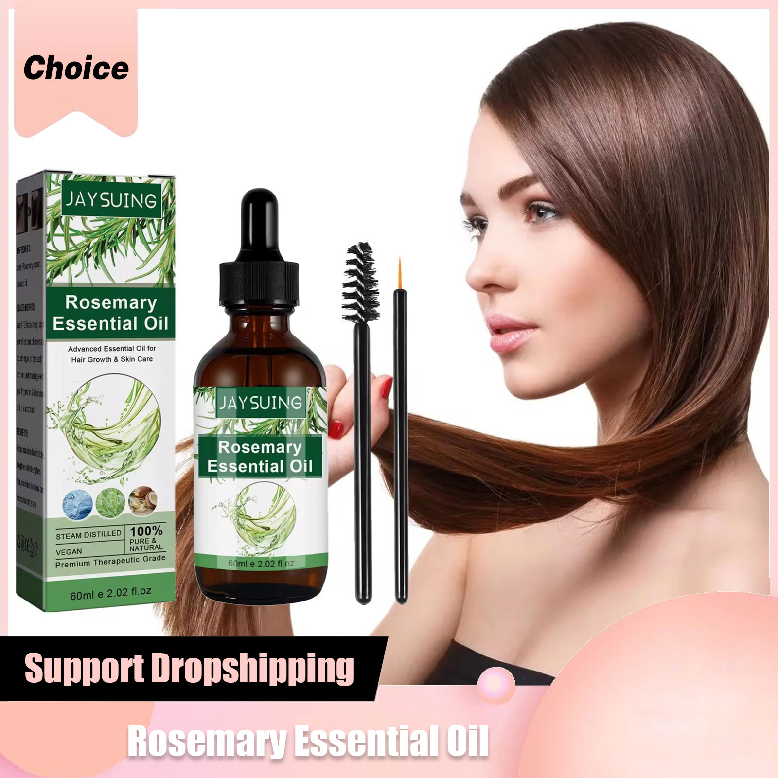 Hair Growth Serum Oil - Biberiye Esansiyel Yağı Saç Büyüme Saç