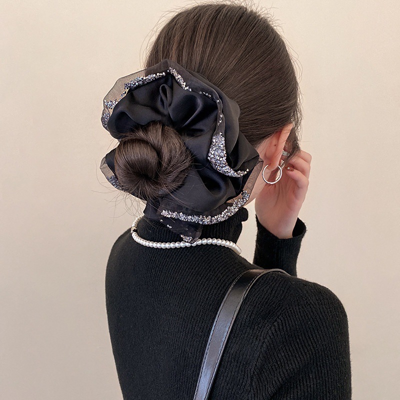 Hair Net Invisible - Kadınlar için büyük boy ipek kristal