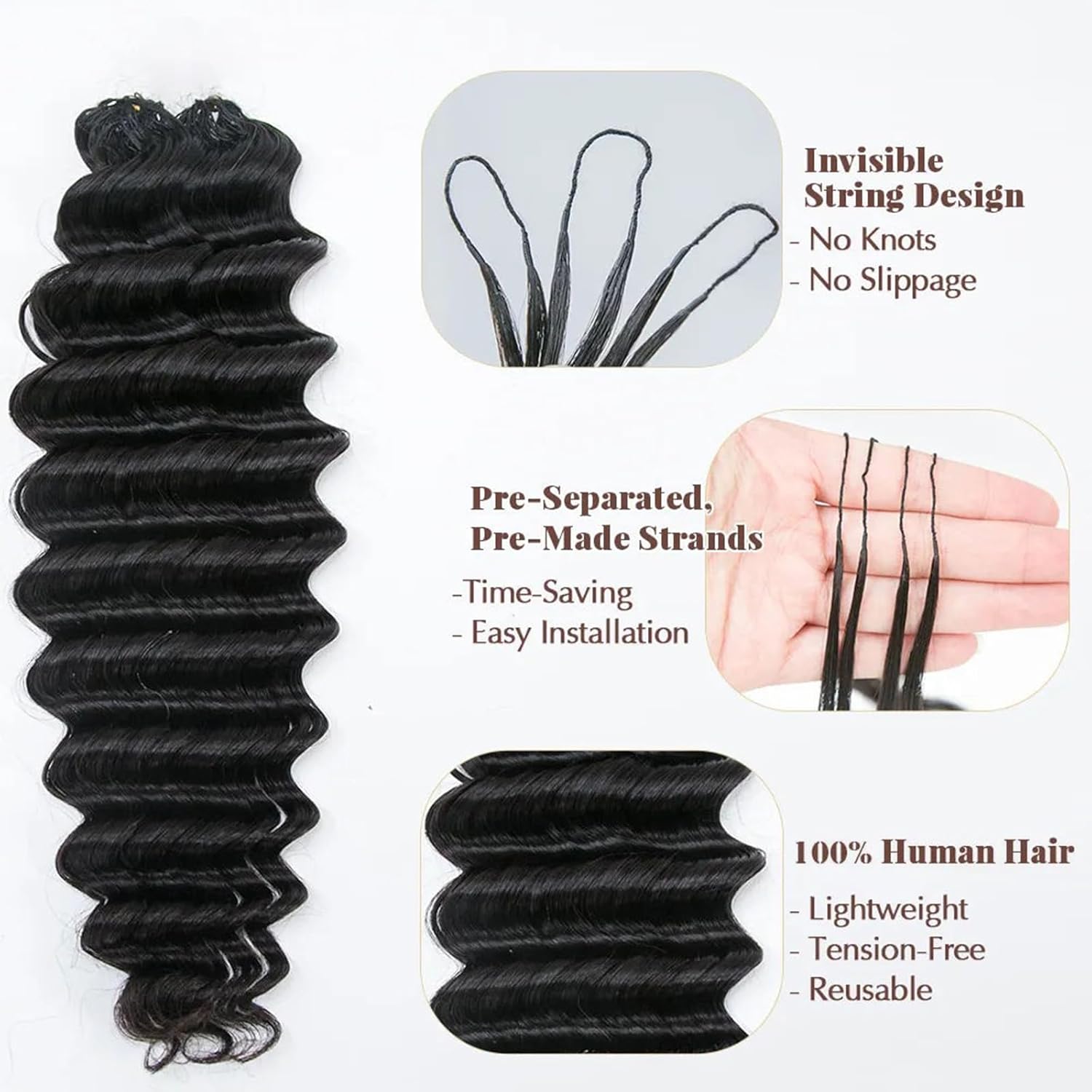 Tığ işi insan saçı hafif düğüm - Hair Care Curly Hair incelemesi ve fiyatı